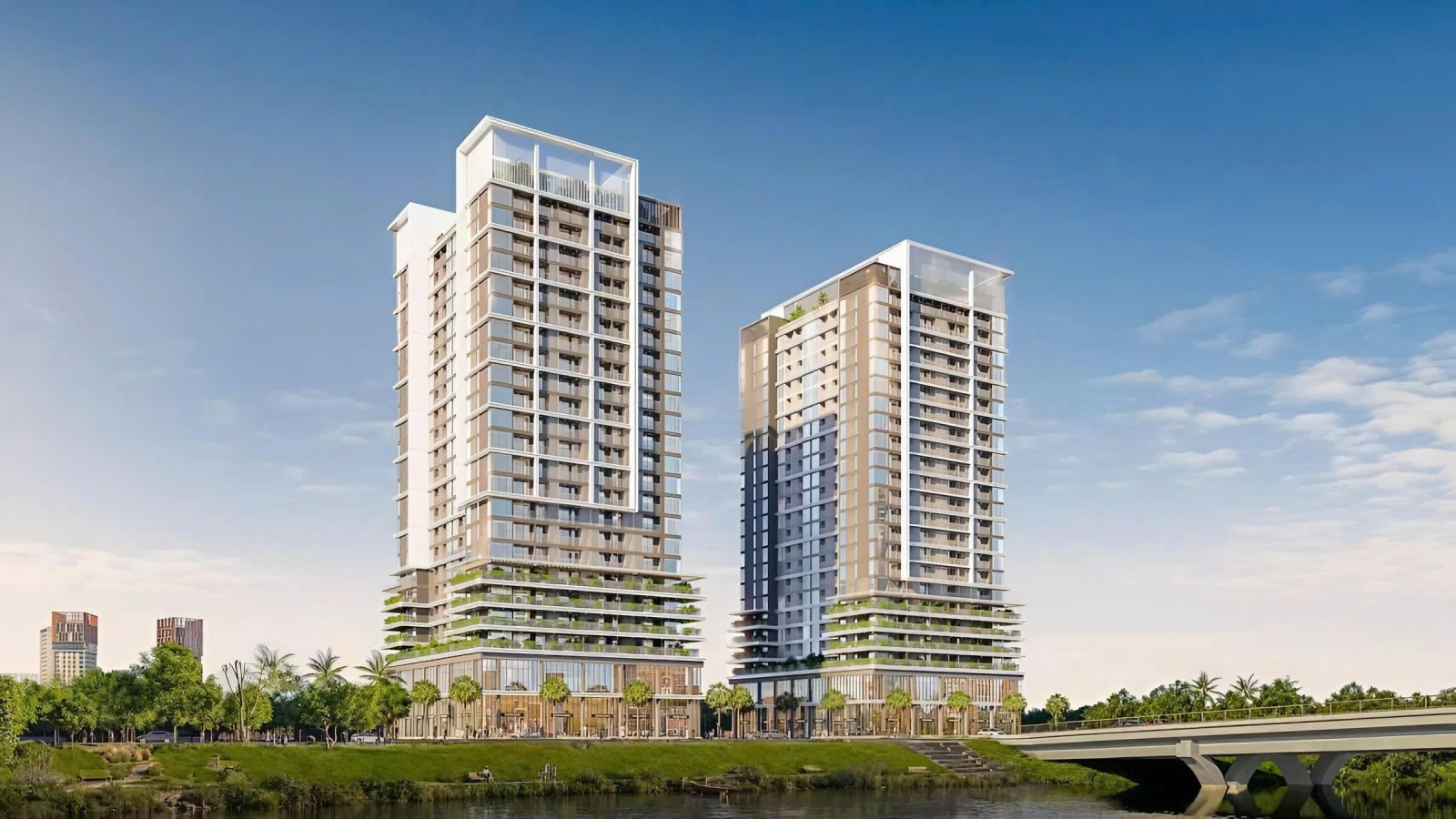 phối cảnh 2 tòa tháp