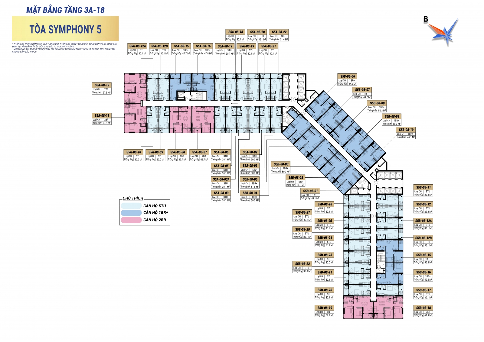 layout tầng điển hình dự án sun symphony 5